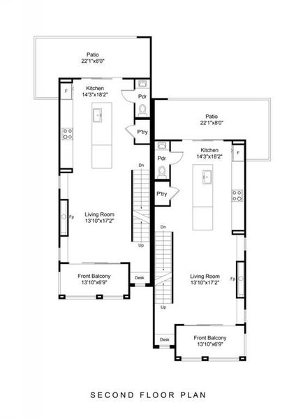 2D floor plan layout of this home in , Atlanta, GA (Image 4).
