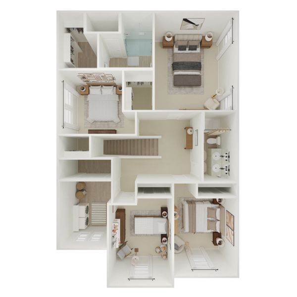 2D floor plan layout for the Honey Myrtle by K. Hovnanian® Homes in Heritage Ranch, Sherman, TX (Image 5).
