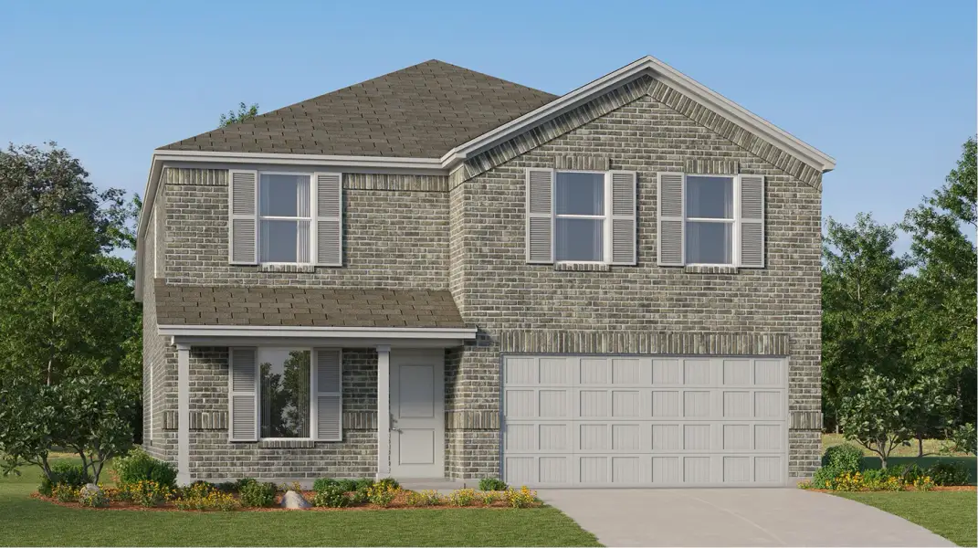 Front exterior of a new home in Sunterra, Katy, TX, highlighting curb appeal (Image 1). Front exterior of a new home in Sunterra, Katy, TX, highlighting curb appeal (Image 1).