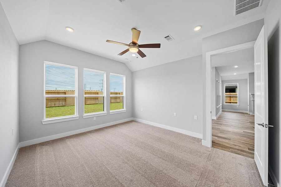 Representative unfurnished interior of a home built from the Sunflower by Caldwell Homes in The Highlands, Porter (Image 21). Representative unfurnished interior of a home built from the Sunflower by Caldwell Homes in The Highlands, Porter (Image 21).