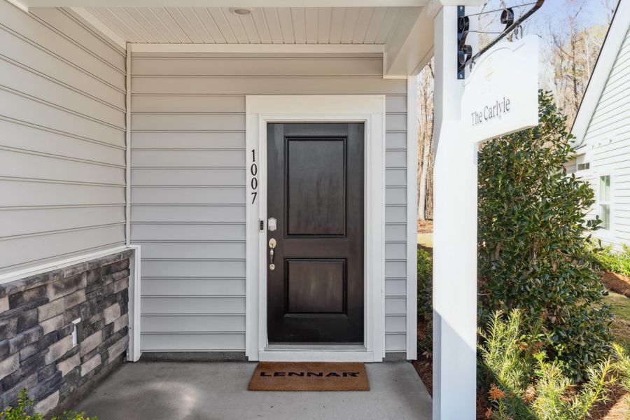 Exterior details and patio area of a home in Horizons at Summers Corner | 55+, Summerville (Image 3).