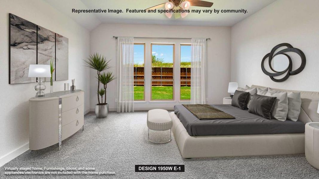 Furnished interior view inside a new home in Lariat 45', Liberty Hill (Image 6).