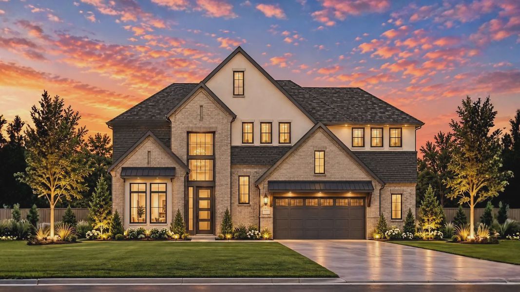 Representative exterior photo of a completed home built from the Cornell by Chesmar Homes in Crescent Bluff, Georgetown, TX (Image 21).