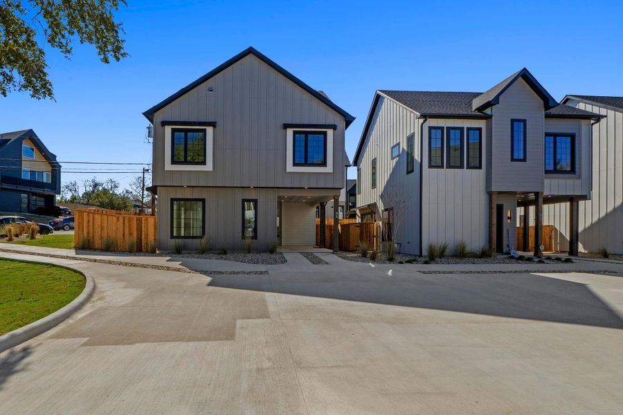 Front exterior of a new home in , Austin, TX, highlighting curb appeal (Image 22).