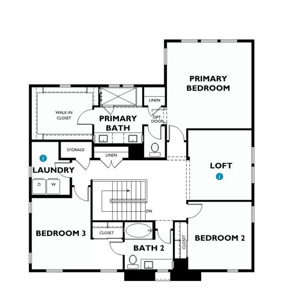 2D floor plan layout of this home in Ascent at Legacy Place, Peoria, AZ (Image 6).