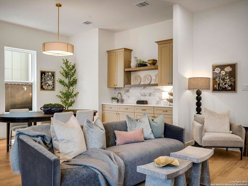 Furnished interior view inside a new home in , San Antonio (Image 9). Furnished interior view inside a new home in , San Antonio (Image 9).