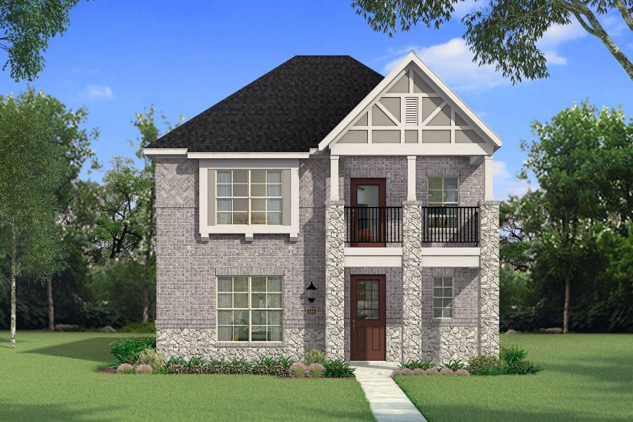 Representative exterior photo of a completed home built from the Blanco by Mattamy Homes in Bayside, Rowlett, TX (Image 16). Representative exterior photo of a completed home built from the Blanco by Mattamy Homes in Bayside, Rowlett, TX (Image 16).