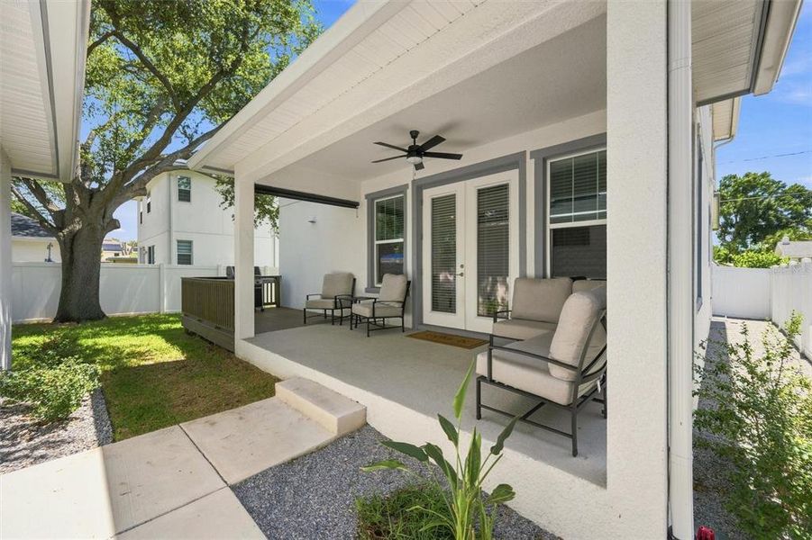Exterior details and patio area of a home in , Tampa (Image 28). Exterior details and patio area of a home in , Tampa (Image 28).