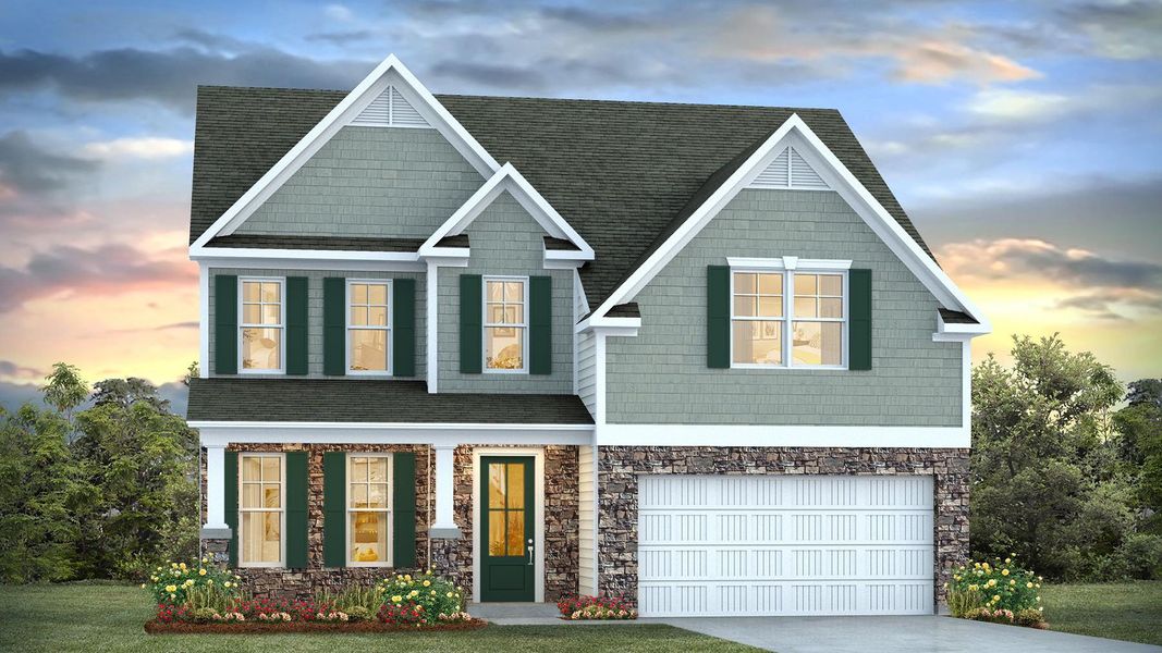 Representative exterior photo of a completed home built from the FORRESTER by D.R. Horton in Lochaven, Conway, SC (Image 15). Representative exterior photo of a completed home built from the FORRESTER by D.R. Horton in Lochaven, Conway, SC (Image 15).