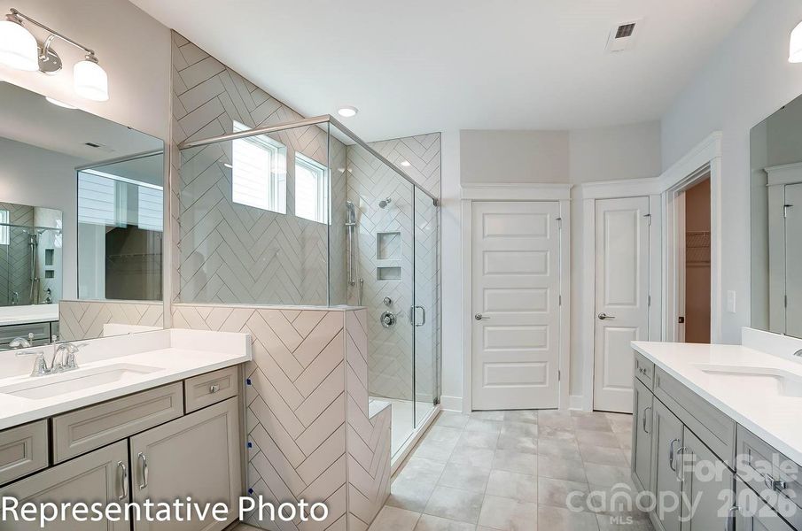 Primary bath with optional luxury shower Primary bath with optional luxury shower