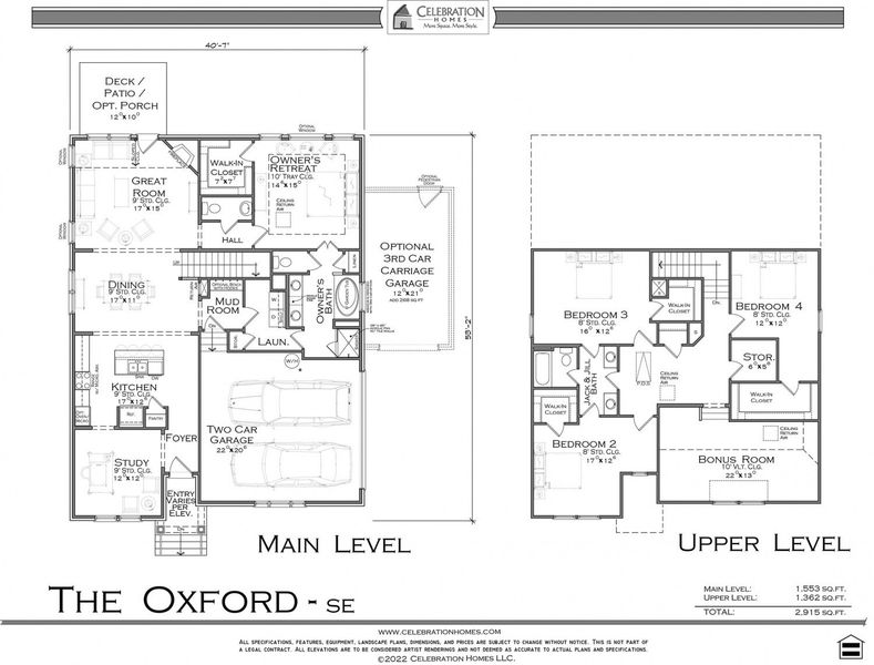 2D floor plan layout for the Oxford by Celebration Homes in Harvest Point, Spring Hill, TN (Image 7). 2D floor plan layout for the Oxford by Celebration Homes in Harvest Point, Spring Hill, TN (Image 7).