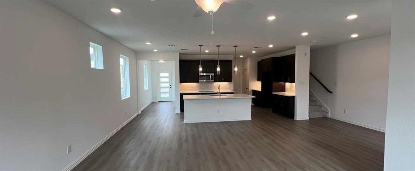 Open Kitchen-Living-Dining Room Construction Progress featuring the Oxford Collection Open Kitchen-Living-Dining Room Construction Progress featuring the Oxford Collection