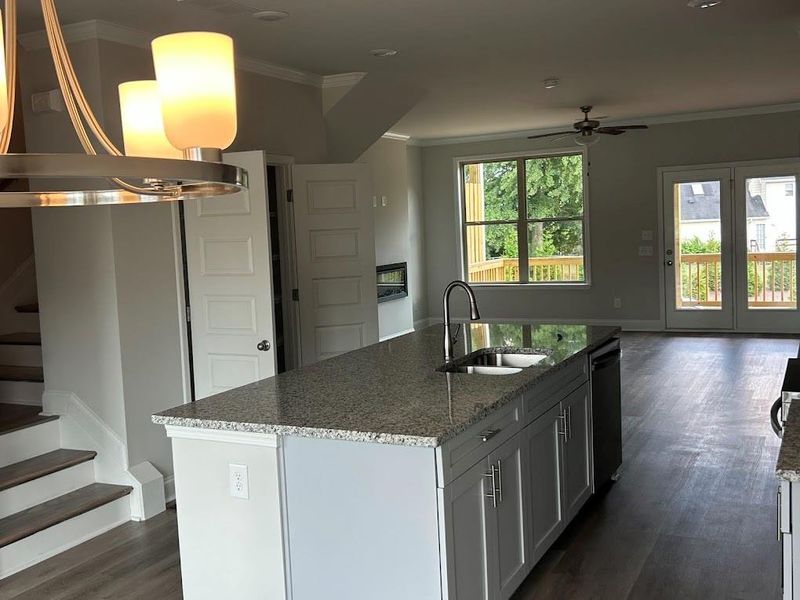 Furnished interior view inside a new home in Towns at Enclave, Lawrenceville (Image 7).