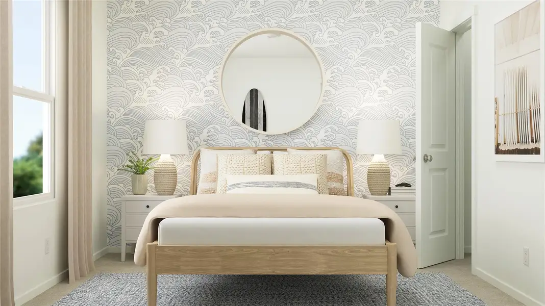 Furnished interior view inside a new home in Thunder Rock: Watermill Collection, Marble Falls (Image 14).