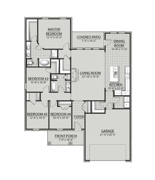 2D floor plan layout of this home in Little Cypress Grove, Orange, TX (Image 2). 2D floor plan layout of this home in Little Cypress Grove, Orange, TX (Image 2).