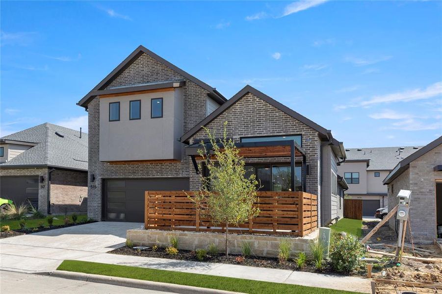 Front exterior of a new home in Willow Grove, Melissa, TX, highlighting curb appeal (Image 16). Front exterior of a new home in Willow Grove, Melissa, TX, highlighting curb appeal (Image 16).
