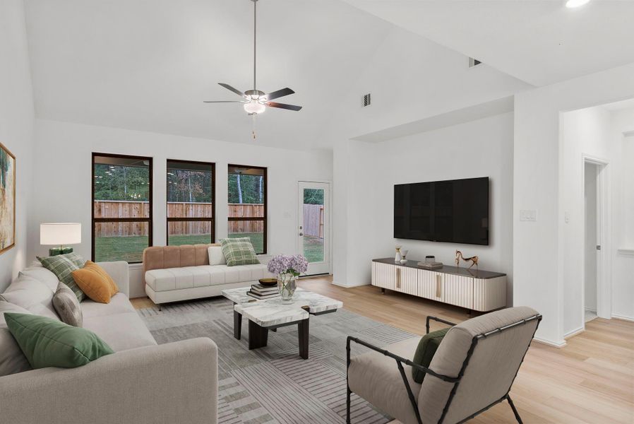 Furnished interior view inside a new home in The Highlands, Porter (Image 7).