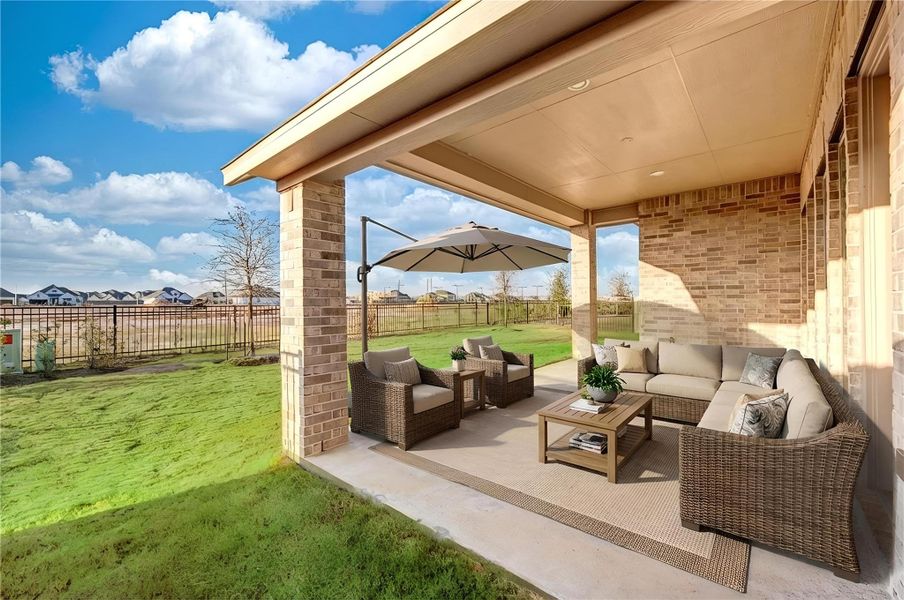 Exterior details and patio area of a home in Jordan Ranch, Fulshear (Image 3).