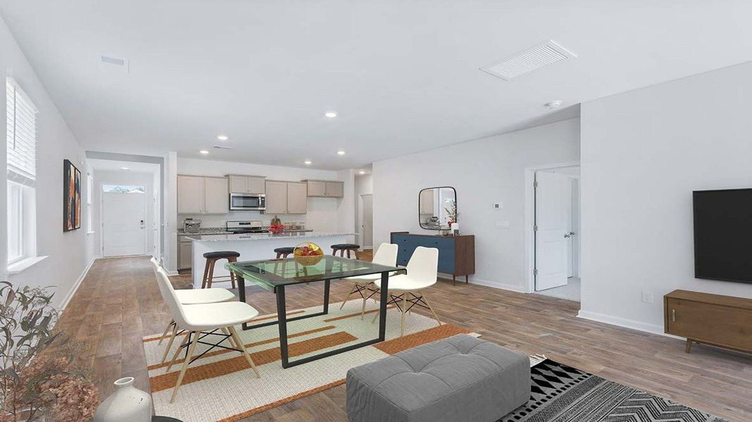 Representative furnished interior of a home built from the MANNING by D.R. Horton in Autumn's Wood, Brunswick (Image 4).