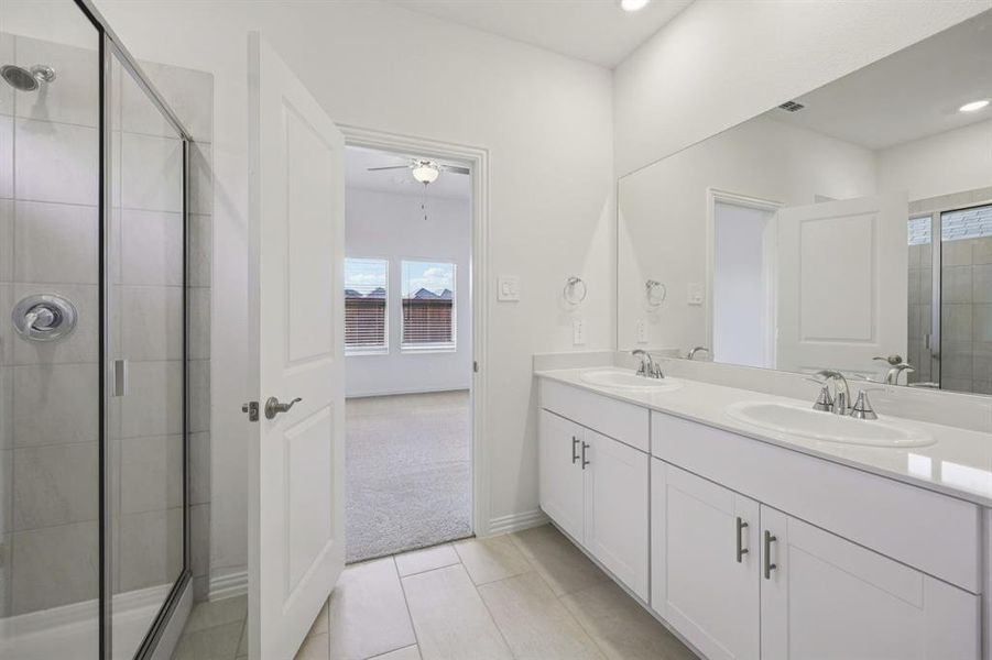 Furnished interior view inside a new home in Lakehaven - Signature Series, Farmersville (Image 17).