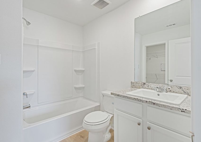 Bathroom with granite countertops