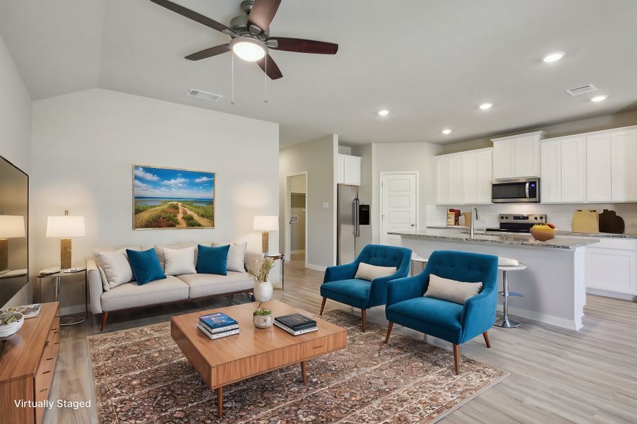 Furnished interior view inside a new home in Lexington Parke, Del Valle (Image 6).