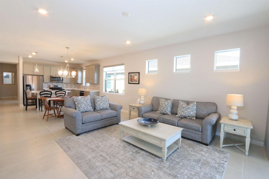 Furnished interior view inside a new home in Del Webb Tradition, Port St. Lucie (Image 6).