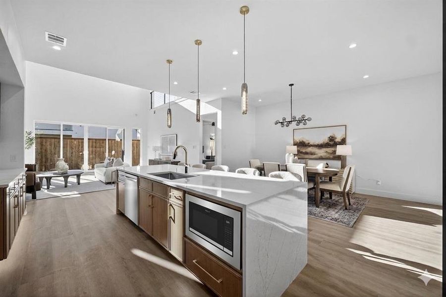 Furnished interior view inside a new home in , Dallas (Image 32).