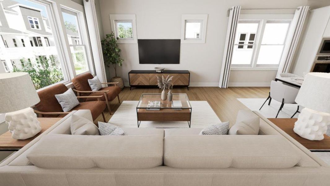 Furnished interior view inside a new home in Allen Park, Raleigh (Image 9).