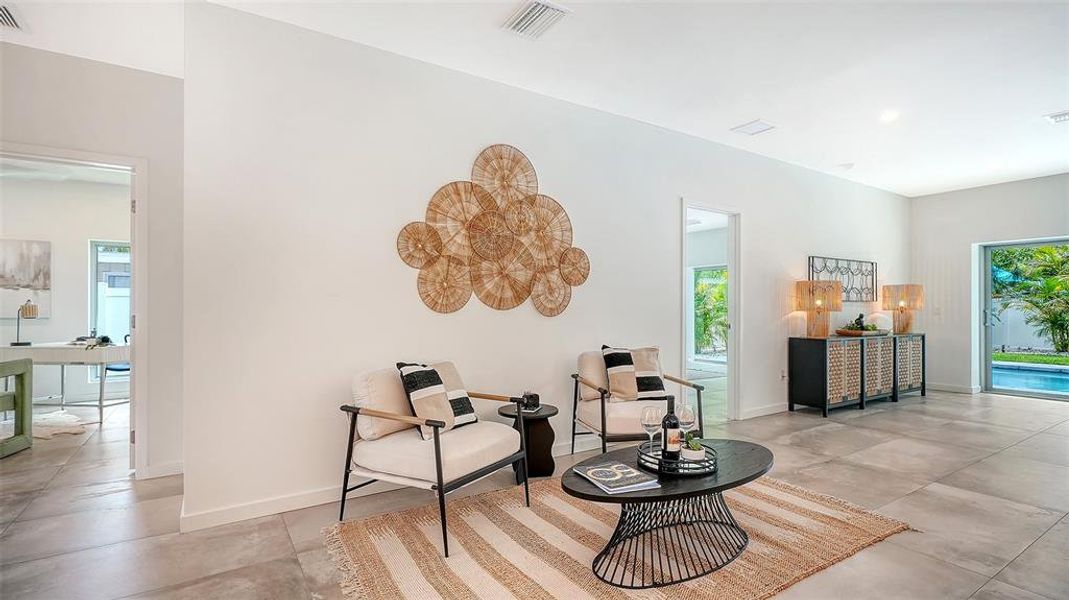 Furnished interior view inside a new home in , Sarasota (Image 8).