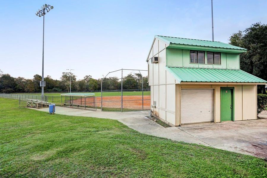 Go up to bat at the baseball field at Lynn Gripon Park at Countryside Park.