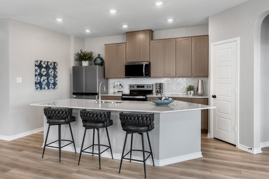 Representative furnished interior of a home built from the 1889 Modeled by KB Home in Legend Heights - Sterling Collection, New Braunfels (Image 8).