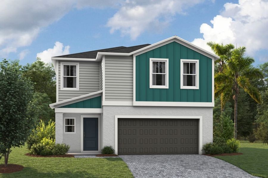 Representative exterior photo of a completed home built from the Turquesa by Casa Fresca Homes in Pasadena Ridge, Dade City, FL (Image 10).
