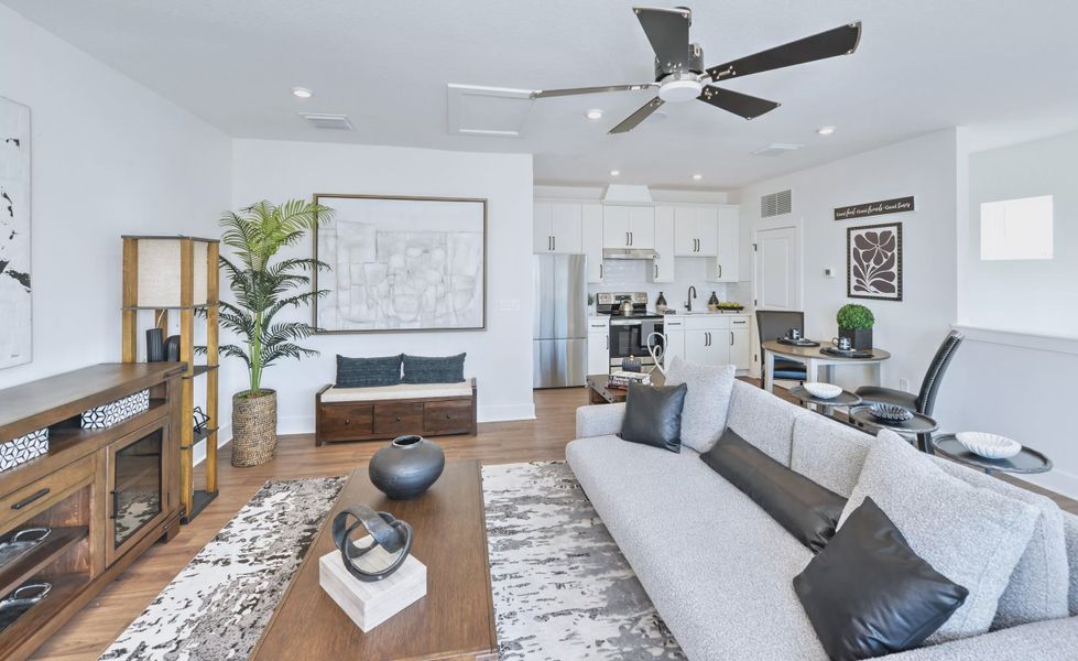 Furnished interior view inside a new home in Laureate Park, Orlando (Image 15). Furnished interior view inside a new home in Laureate Park, Orlando (Image 15).