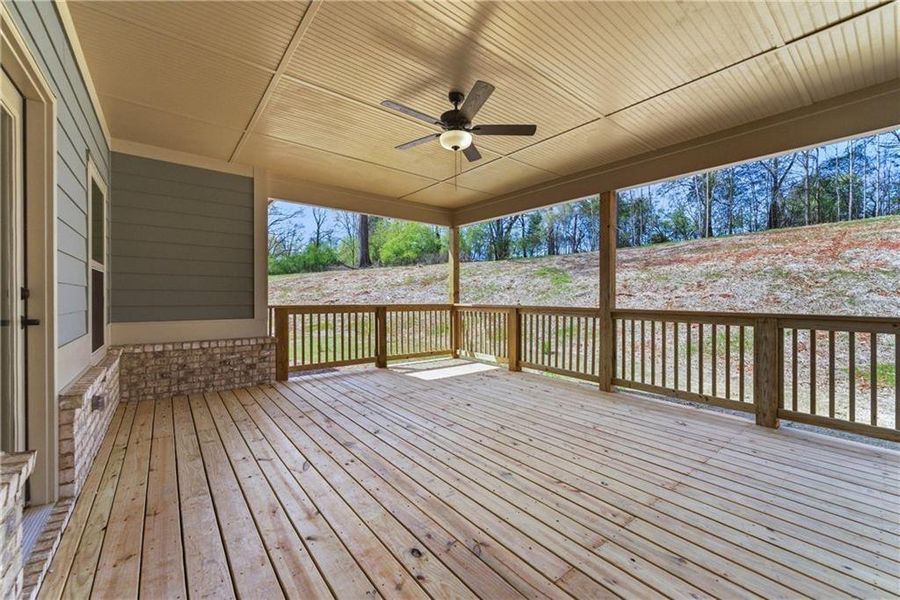 Exterior details and patio area of a home in Steeplechase, Hoschton (Image 18).