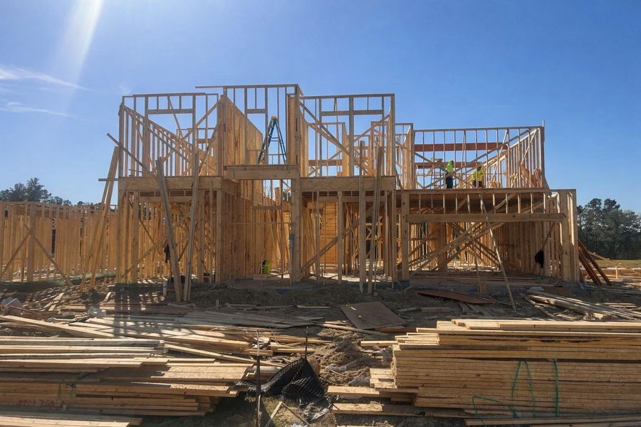 In-progress construction of a new home in The Highlands, Porter, TX (Image 13).
