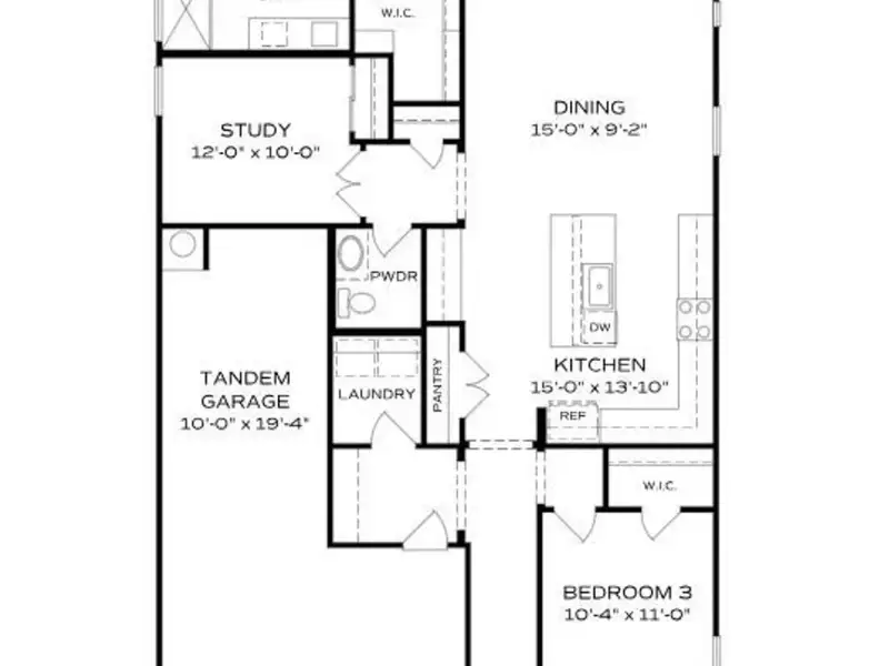 2D floor plan layout of this home in South Ranch Destination Collection, Prescott, AZ (Image 2). 2D floor plan layout of this home in South Ranch Destination Collection, Prescott, AZ (Image 2).