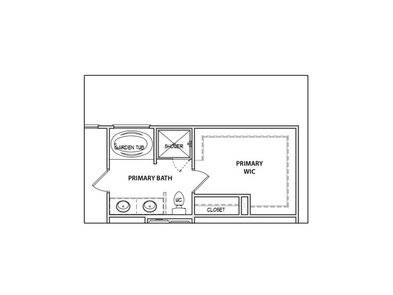 2D floor plan layout for the The Windhurst by My Home Communities in Red Bird Manor, Jefferson, GA (Image 5).