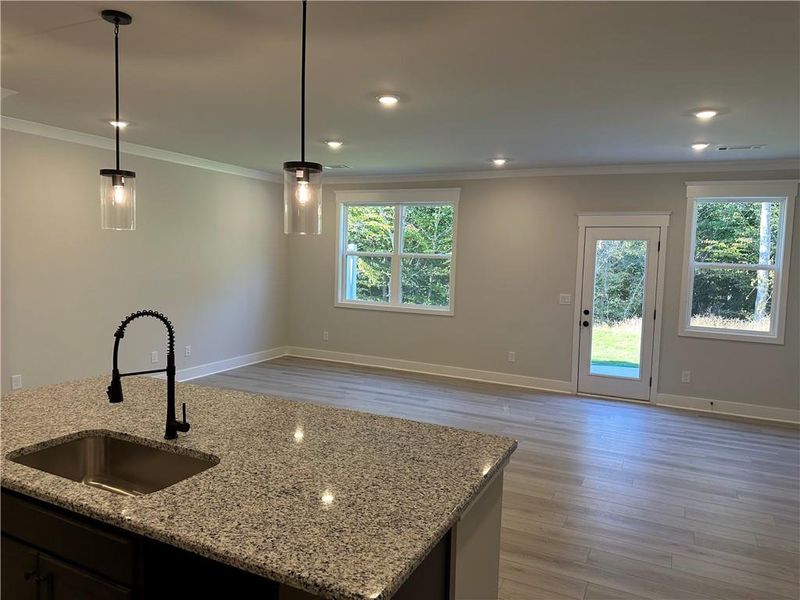 Furnished interior view inside a new home in Millstone at Mundy Mill, Gainesville (Image 3). Furnished interior view inside a new home in Millstone at Mundy Mill, Gainesville (Image 3).