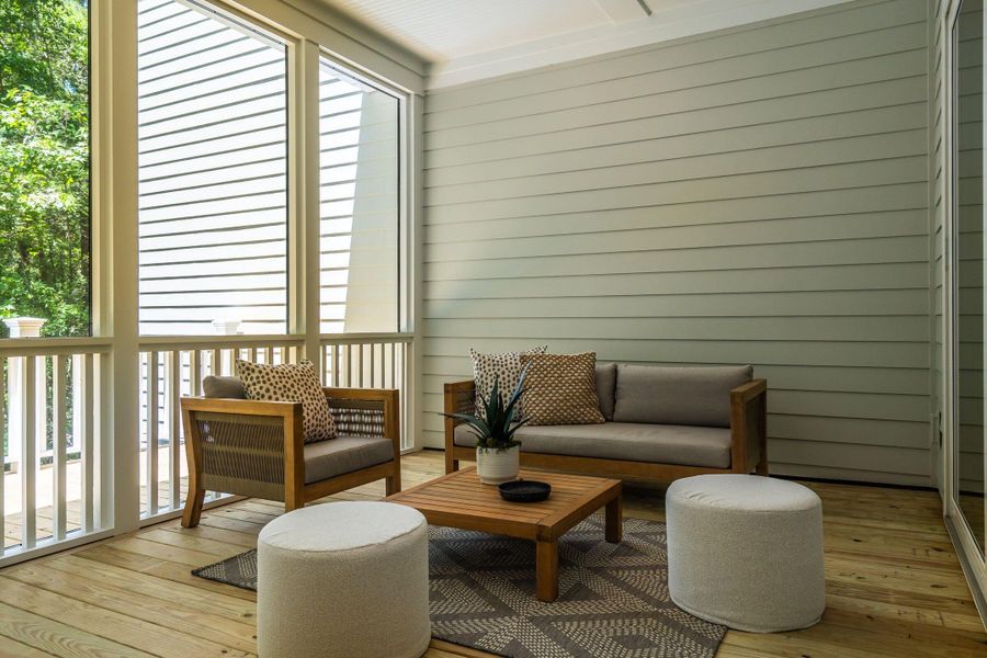 Exterior details and patio area of a home in , Charleston (Image 27).