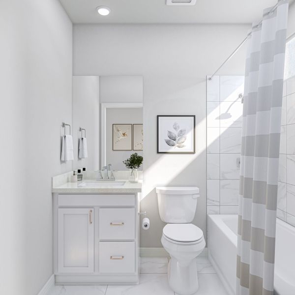 Representative furnished interior of a home built from the Starling by Tri Pointe Homes in Oakhill Reserve, Tomball (Image 18).