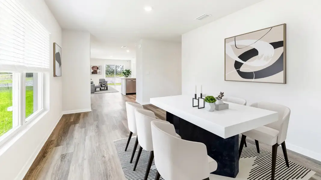 Furnished interior view inside a new home in Oakfield Trails, Parrish (Image 4). Furnished interior view inside a new home in Oakfield Trails, Parrish (Image 4).