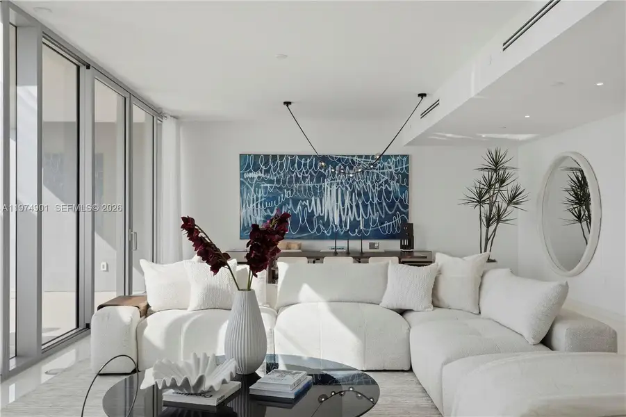 Furnished interior view inside a new home in , Miami (Image 11).