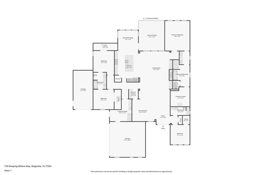 2D floor plan layout of this home in , Magnolia, TX (Image 4).