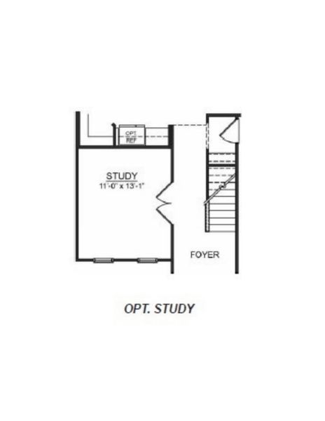2D floor plan layout for the Fleetwood by D.R. Horton in Whitehawk Meadows, Travelers Rest, SC (Image 5).