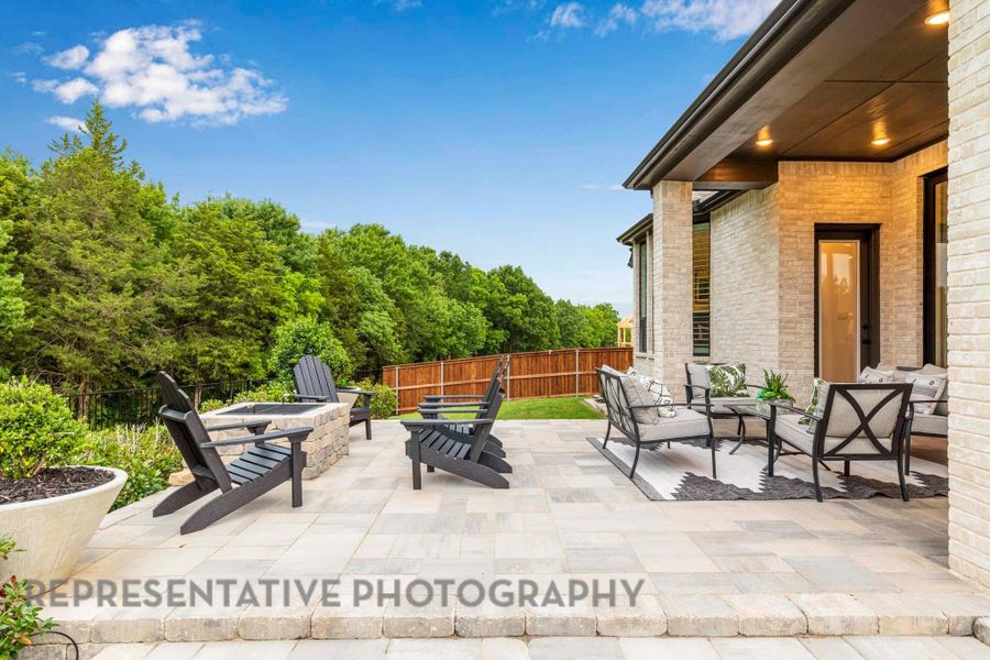 Front exterior of a new home in Riceland: 65ft. lots, Mont Belvieu, TX, highlighting curb appeal (Image 23).