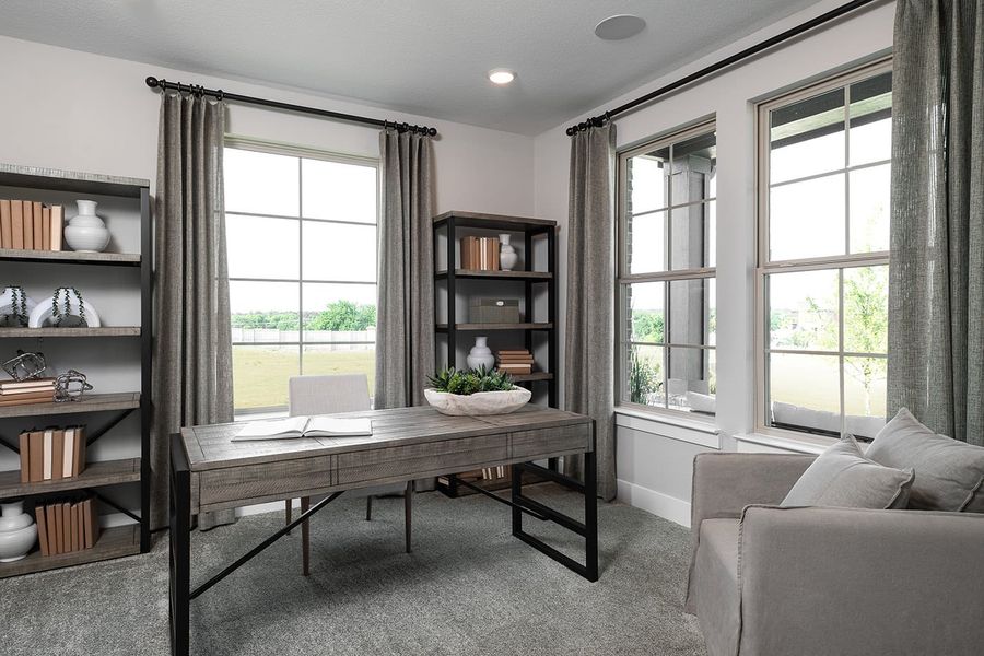 Representative furnished interior of a home built from the Ivy by Tri Pointe Homes in Bridgewater, Midlothian (Image 18).