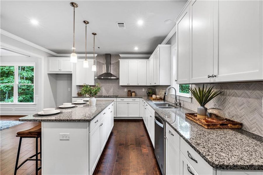 Furnished interior view inside a new home in The Estates at Hurricane Pointe, Douglasville (Image 13). Furnished interior view inside a new home in The Estates at Hurricane Pointe, Douglasville (Image 13).