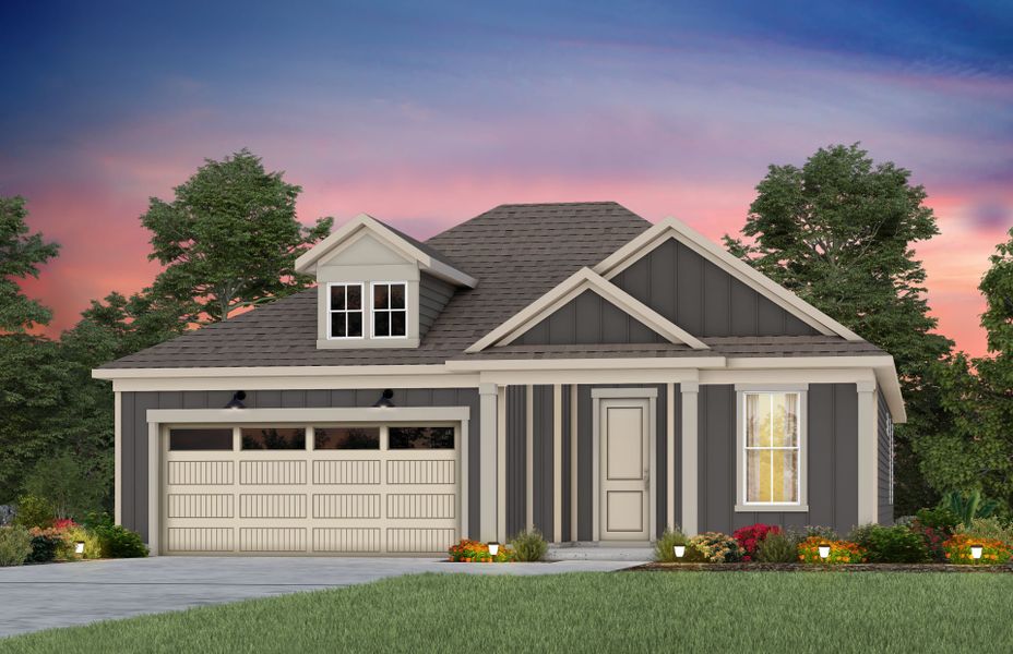 Front exterior of a new home in Kinsdale, Lancaster, SC, highlighting curb appeal (Image 19).