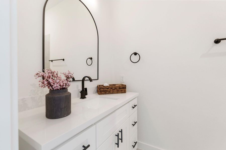 The stylish ensuite bathroom for the third bedroom.